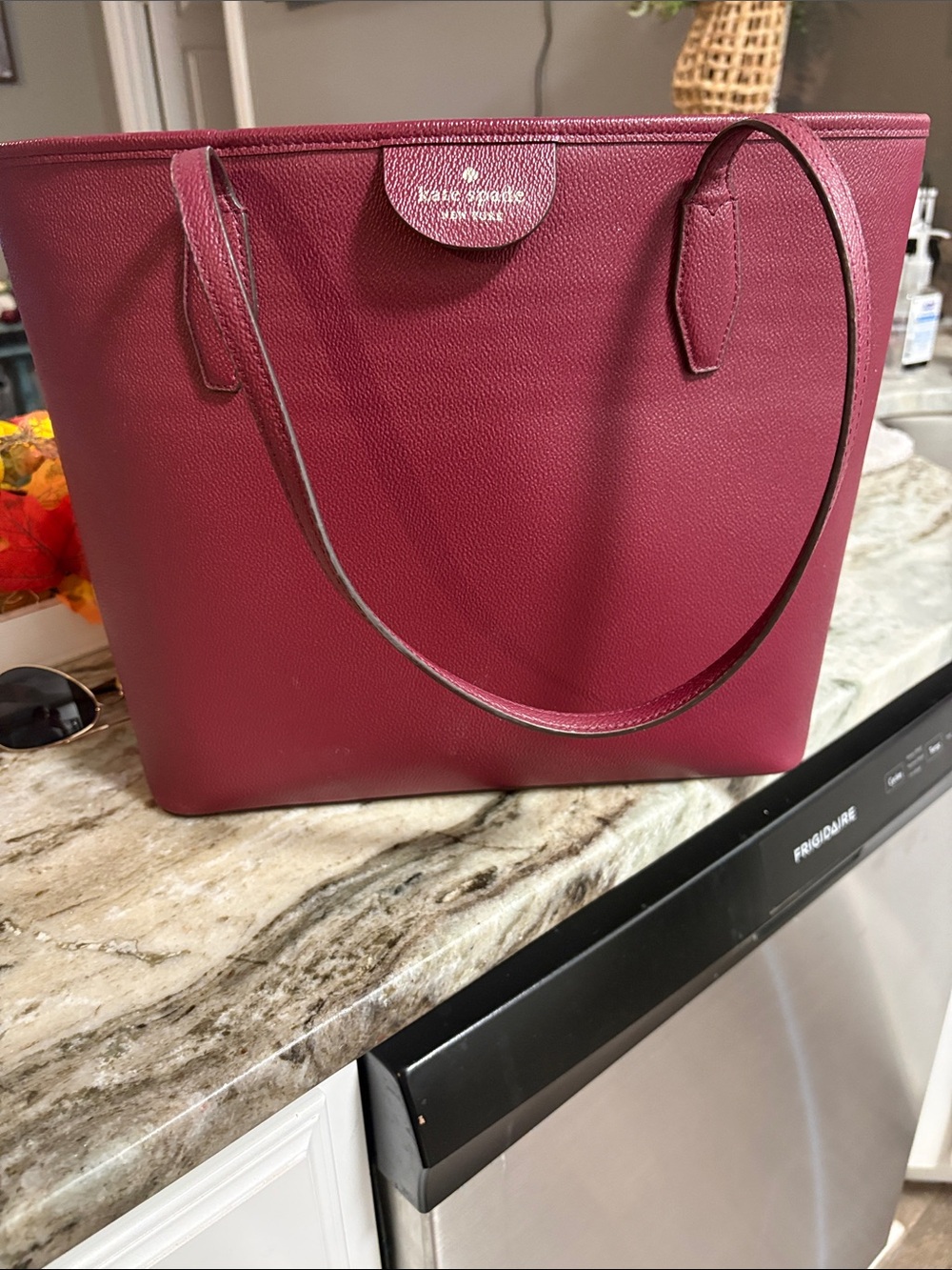 kate spade Raspberry Red Leather Tote